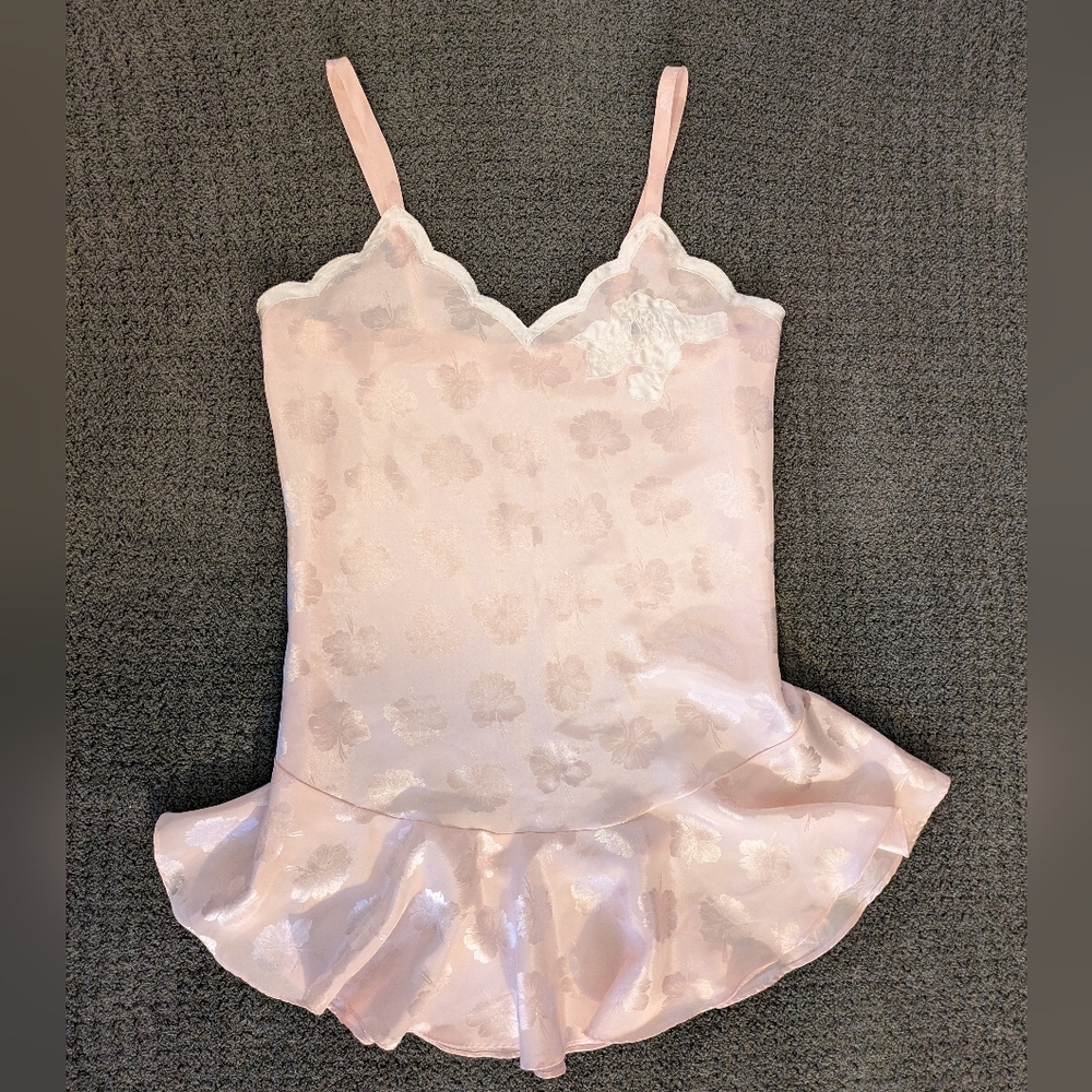 Vintage 80’s - 90’s Victoria’s Secret Baby Pink Silk Slip Gown